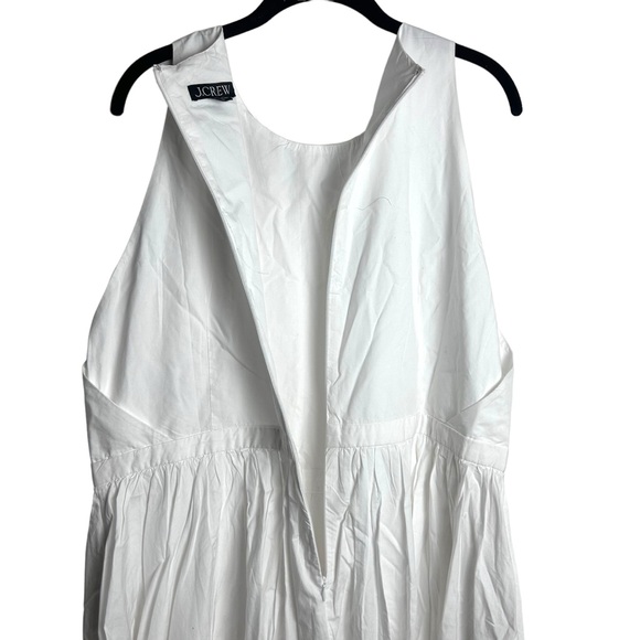 J.Crew NEW! White Cotton sleeveless midi dress with full skirt NWT SZ18 - Picture 6 of 9